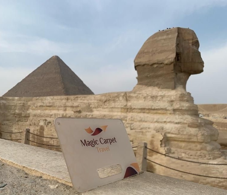 The great pyramids and the Sphinx